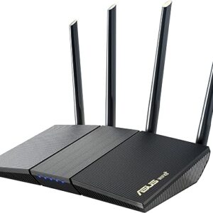 ASUS RT-AX1800S Dual Band WiFi 6 Extendable Router, Subscription-Free Network Security, Parental Control, Built-in VPN, AiMesh Compatible, Gaming & Streaming, Smart Home